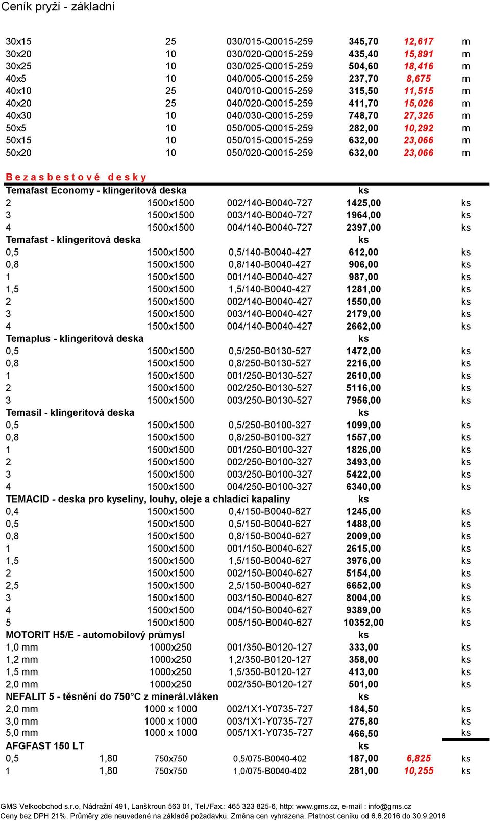 050/020-Q0015-259 632,00 23,066 m B e z a s b e s t o v é d e s k y Temafast Economy - klingeritová deska 2 1500x1500 002/140-B0040-727 1425,00 3 1500x1500 003/140-B0040-727 1964,00 4 1500x1500