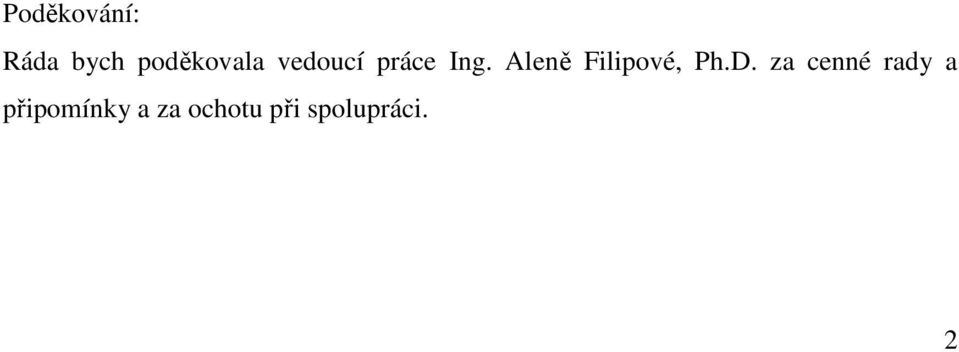 Aleně Filipové, Ph.D.