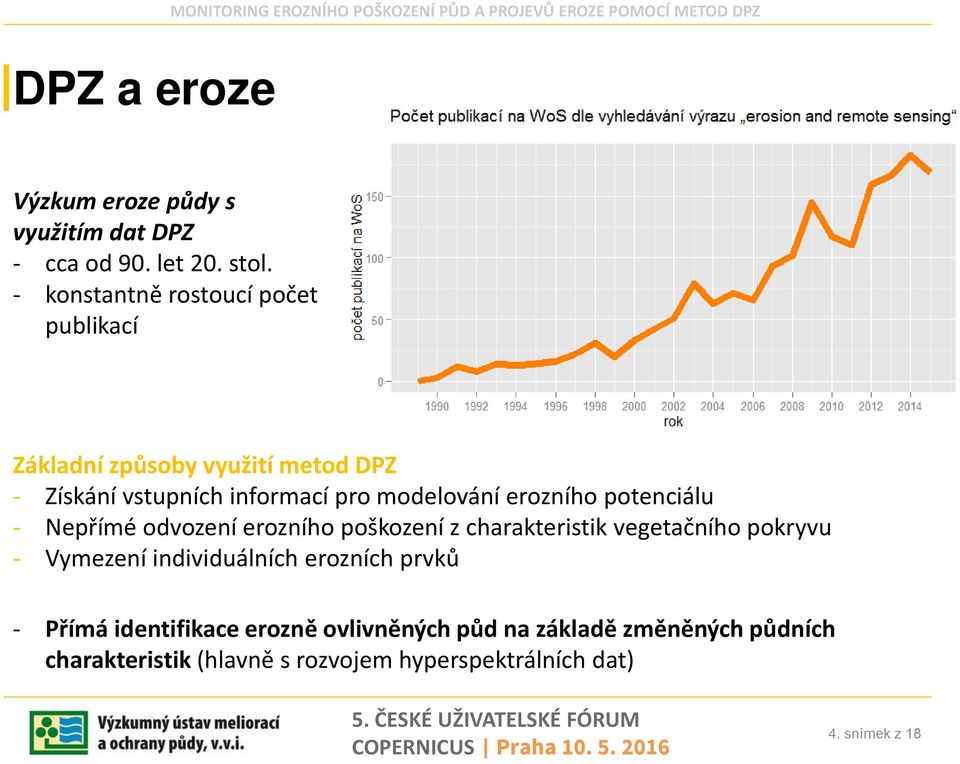 erozního potenciálu - Nepřímé odvození erozního poškození z charakteristik vegetačního pokryvu - Vymezení