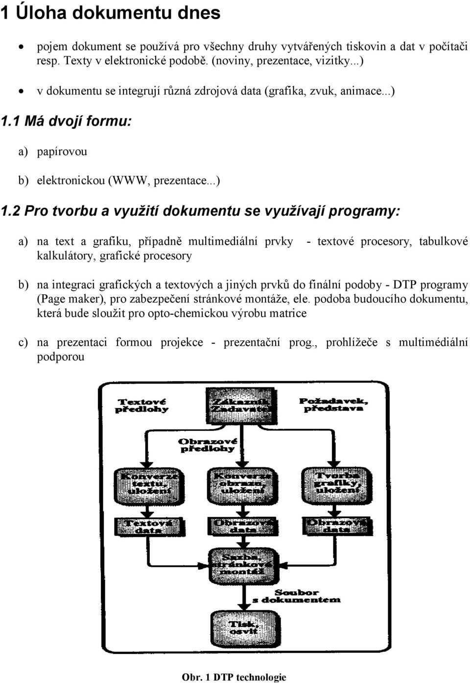 1 Má dvojí formu: a) papírovou b) elektronickou (WWW, prezentace...) 1.