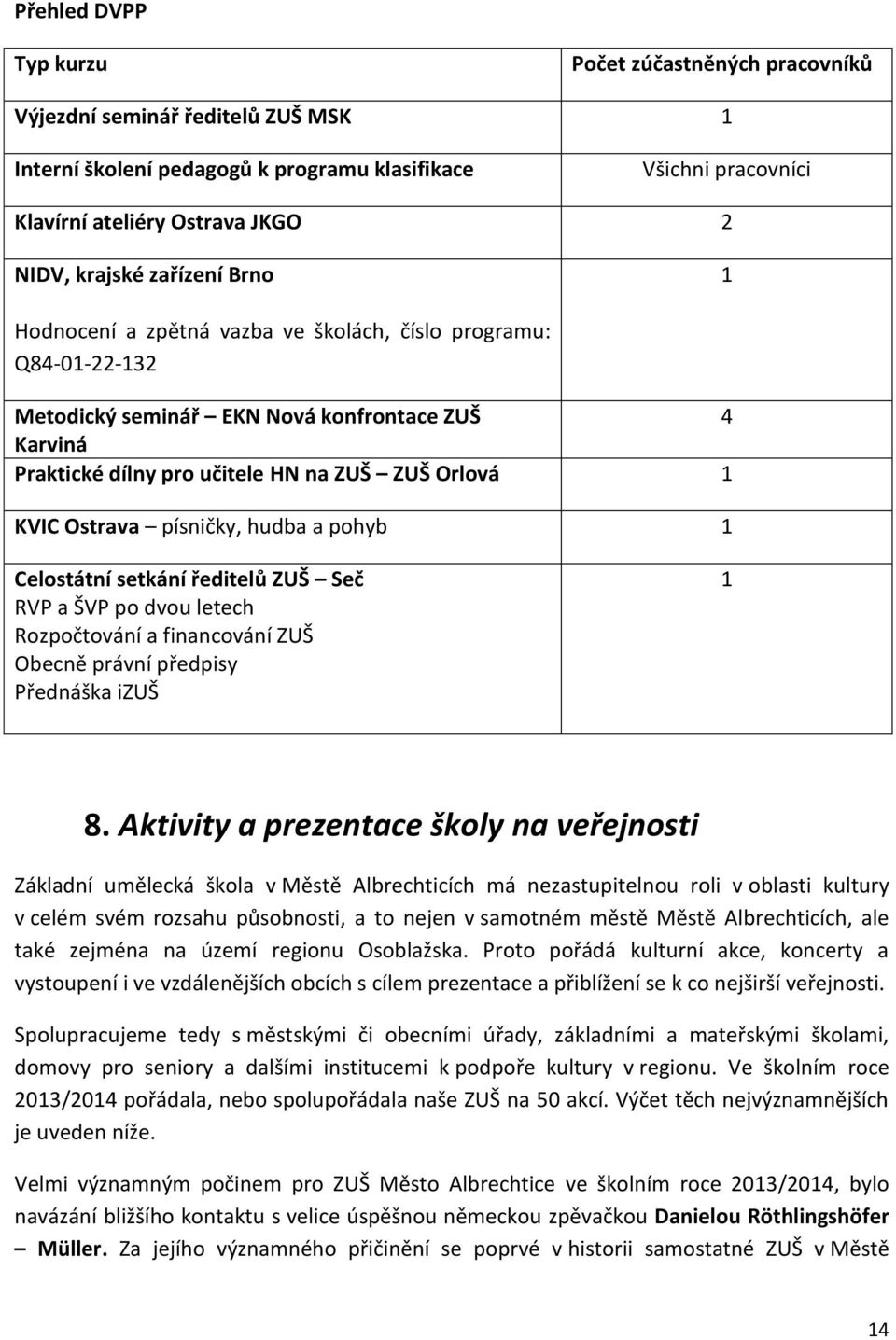 Ostrava písničky, hudba a pohyb 1 Celostátní setkání ředitelů ZUŠ Seč RVP a ŠVP po dvou letech Rozpočtování a financování ZUŠ Obecně právní předpisy Přednáška izuš 1 8.