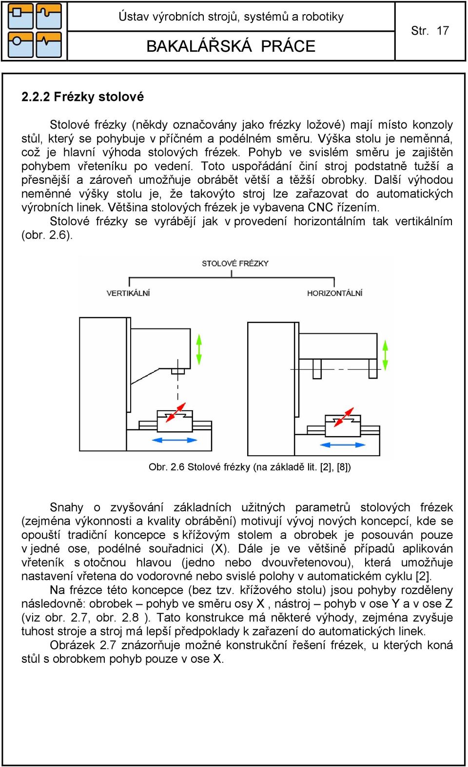 Toto uspořádání činí stroj podstatně tužší a přesnější a zároveň umožňuje obrábět větší a těžší obrobky.