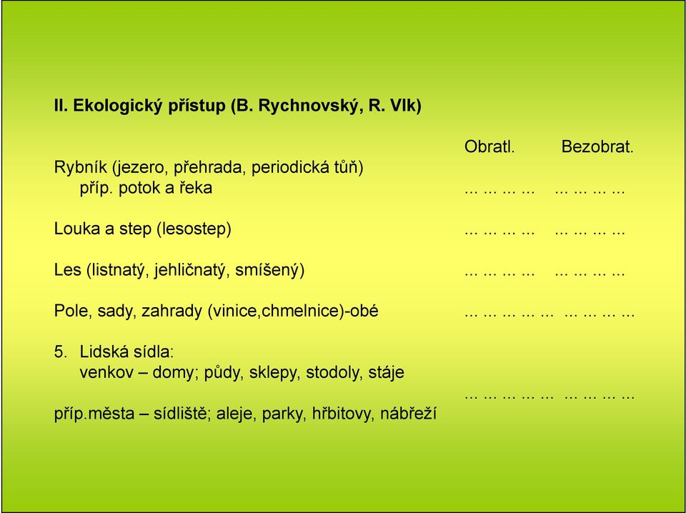 ....................... Pole, sady, zahrady (vinice,chmelnice)-obé........................... 5.