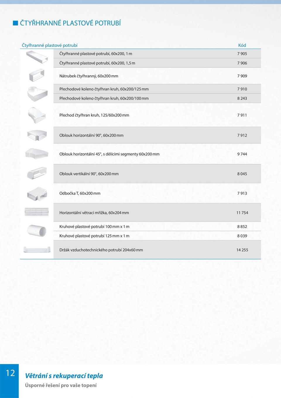 horizontální 90, 60x200 mm 7 912 Oblouk horizontální 45, s dělícími segmenty 60x200 mm 9 744 Oblouk vertikální 90, 60x200 mm 8 045 Odbočka T, 60x200 mm 7 913 Horizontální větrací
