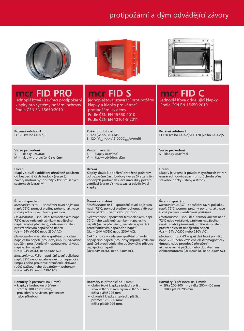 >o)s EI 120 (V ew i<->o)s1000c 300 AAmulti EI 120 (ve ho i< >o)s/ E 120 (ve ho i< >o)s S klapky uzavírací M klapky pro smíšené systémy S klapky uzavírací V klapky odvádějící dým S klapky uzavírací