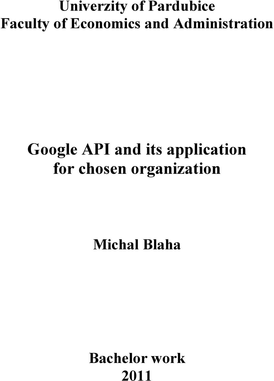 API and its application for chosen