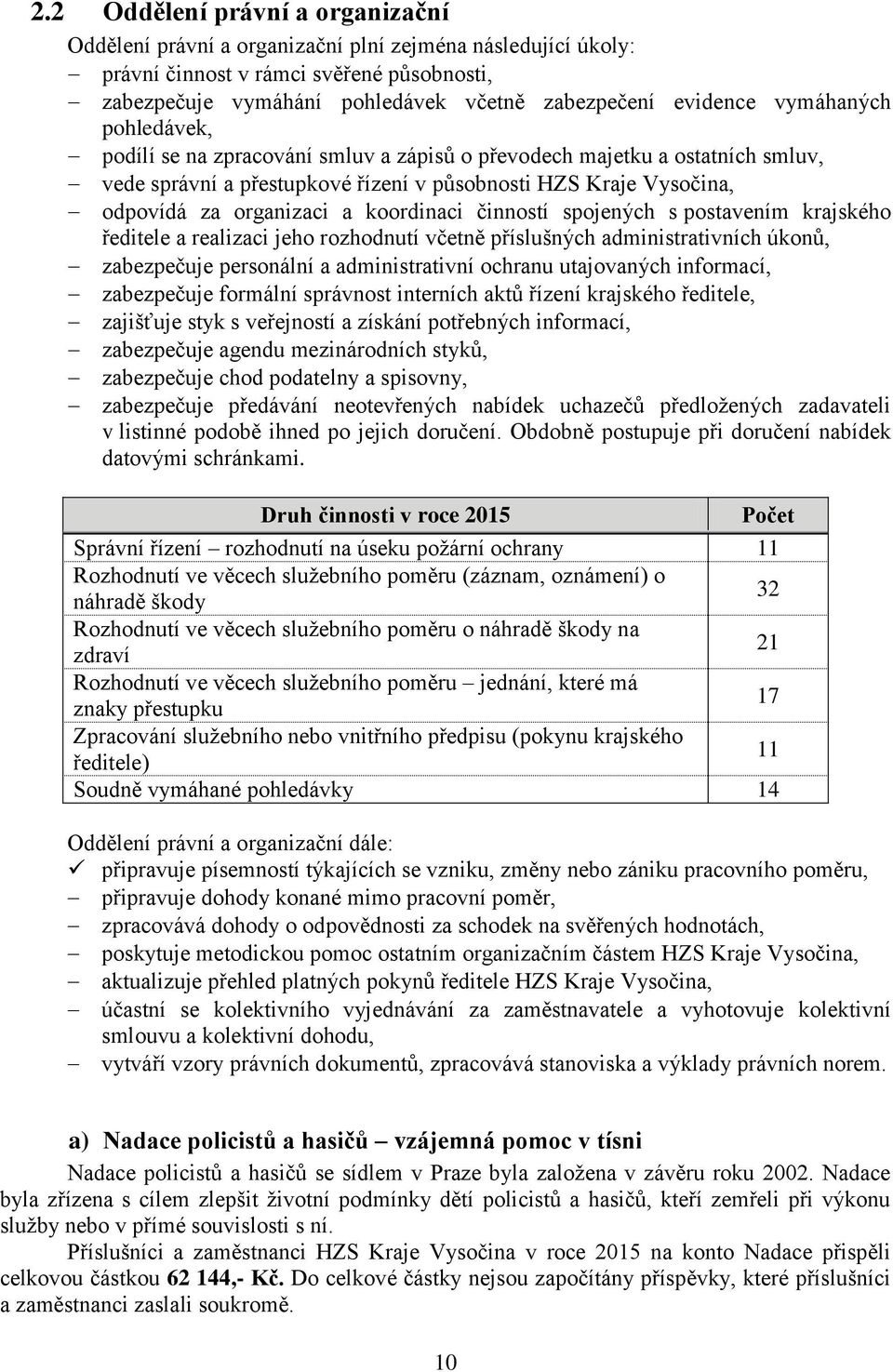 koordinaci činností spojených s postavením krajského ředitele a realizaci jeho rozhodnutí včetně příslušných administrativních úkonů, zabezpečuje personální a administrativní ochranu utajovaných