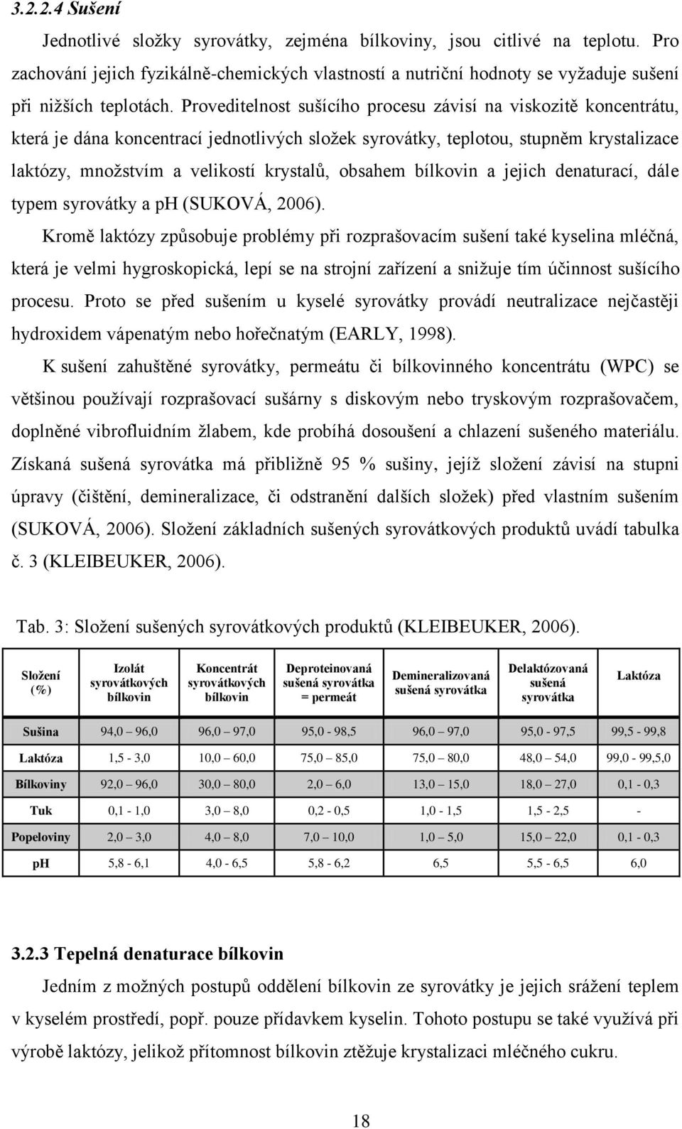 Proveditelnost sušícího procesu závisí na viskozitě koncentrátu, která je dána koncentrací jednotlivých složek syrovátky, teplotou, stupněm krystalizace laktózy, množstvím a velikostí krystalů,