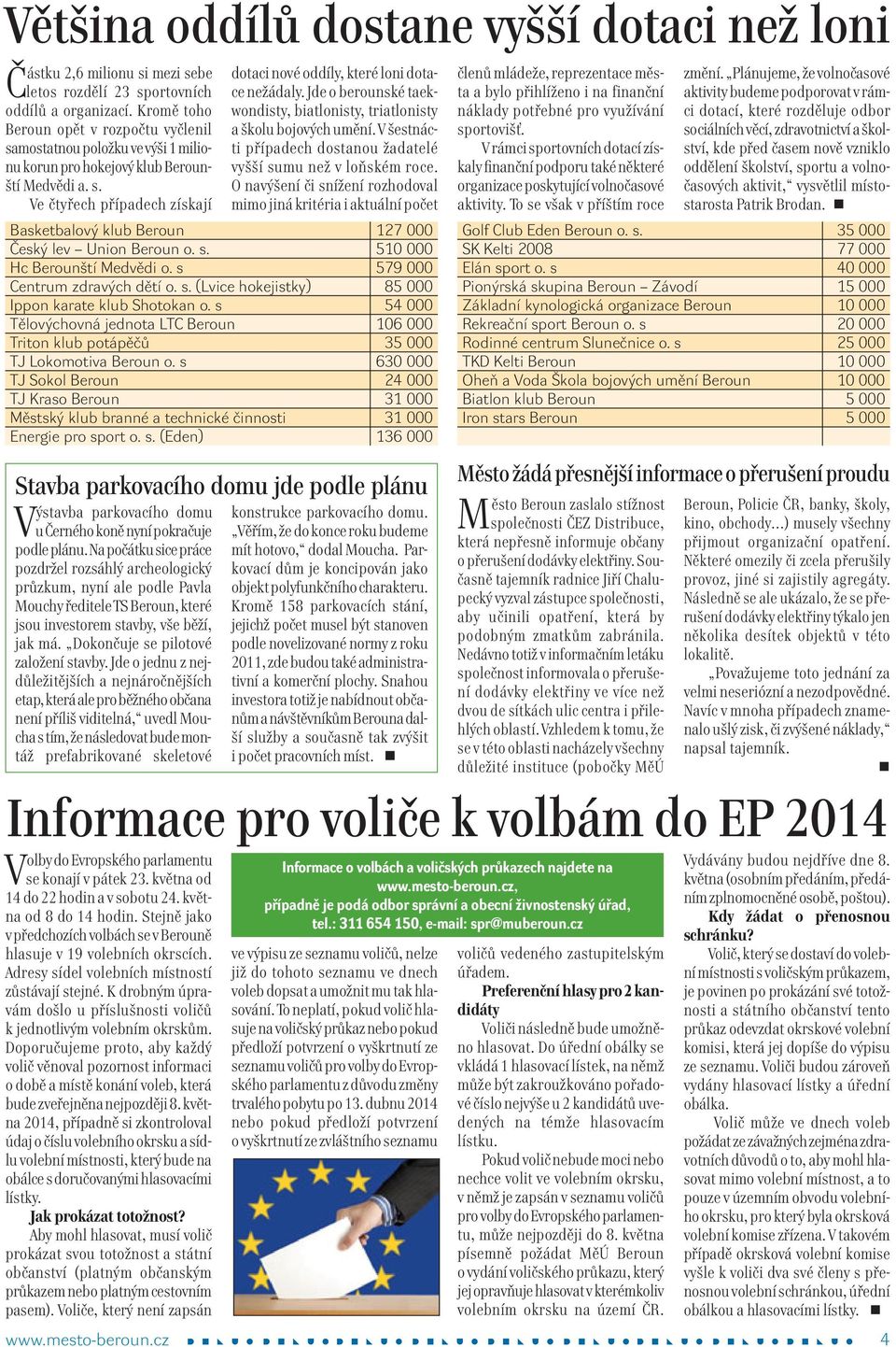 května od 14 do 22 hodin a v sobotu 24. května od 8 do 14 hodin. Stejně jako v předchozích volbách se v Berouně hlasuje v 19 volebních okrscích. Adresy sídel volebních místností zůstávají stejné.