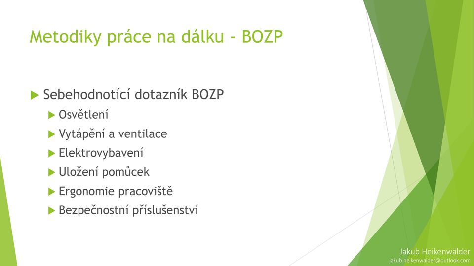 Vytápění a ventilace Elektrovybavení