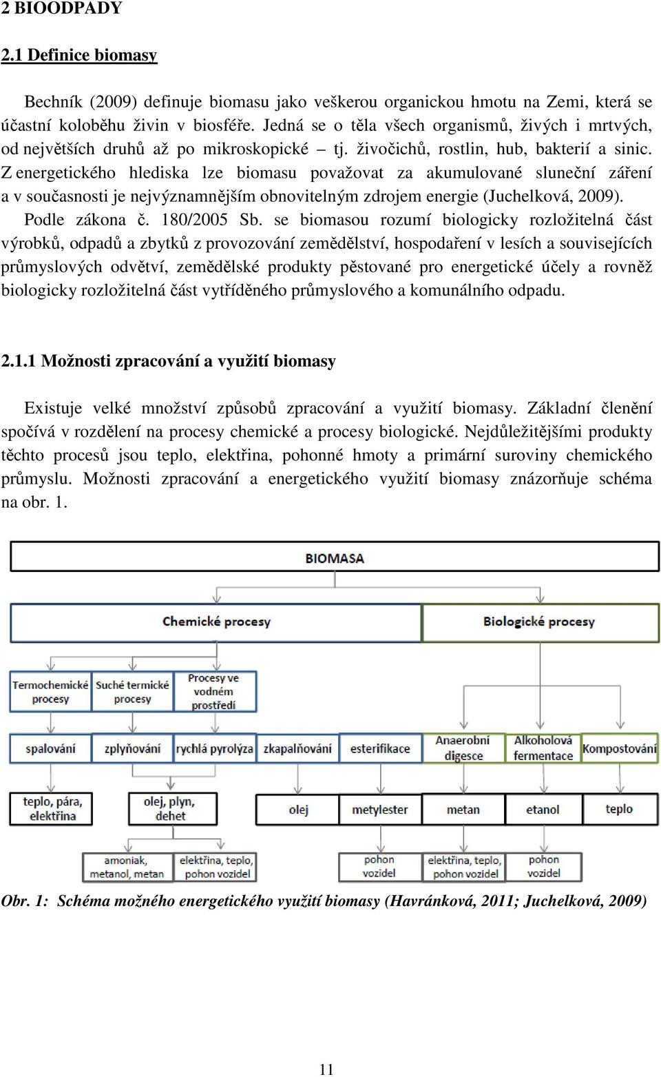 Z energetického hlediska lze biomasu považovat za akumulované sluneční záření a v současnosti je nejvýznamnějším obnovitelným zdrojem energie (Juchelková, 2009). Podle zákona č. 180/2005 Sb.