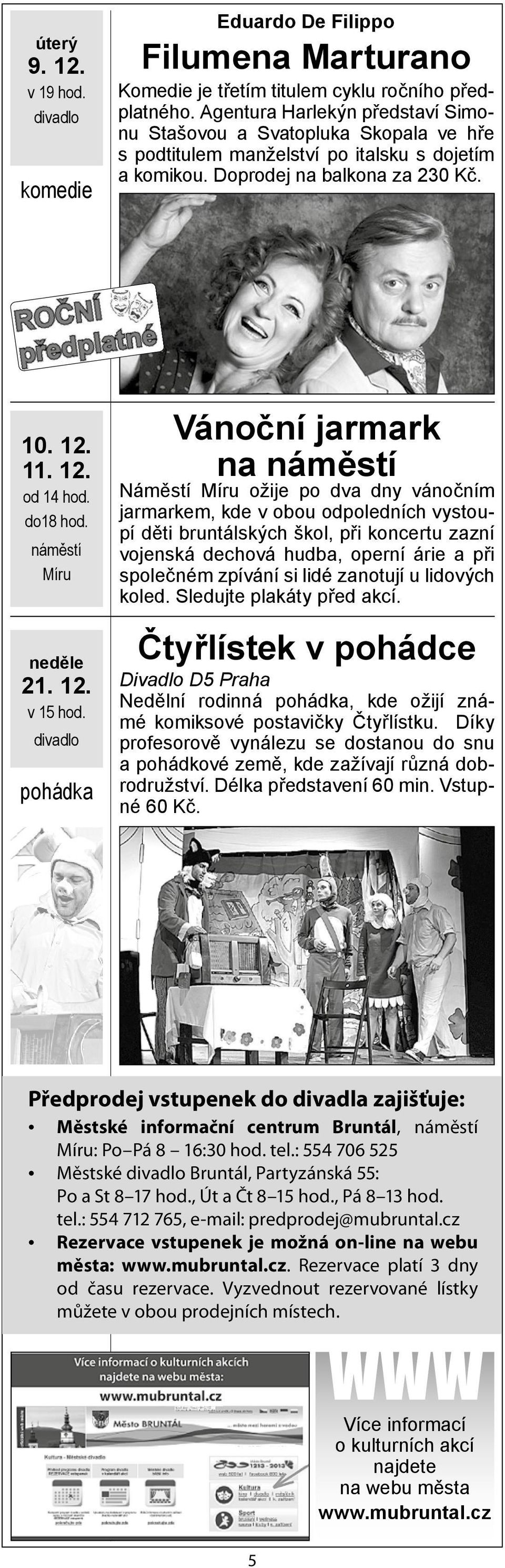 náměstí Míru neděle 21. 12. v 15 hod.