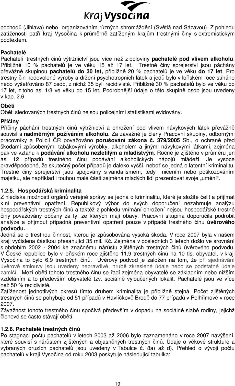 Trestné činy sprejerství jsou páchány převážně skupinou pachatelů do 30 let, přibližně 20 % pachatelů je ve věku do 17 let.