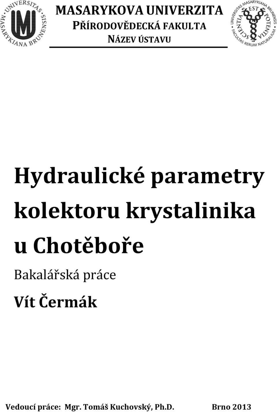 krystalinika u Chotěboře Bakalářská práce Vít