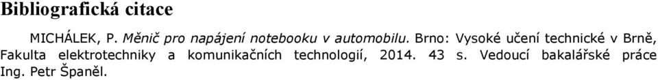 automobilu. Brno:,, 2014. 43 s.