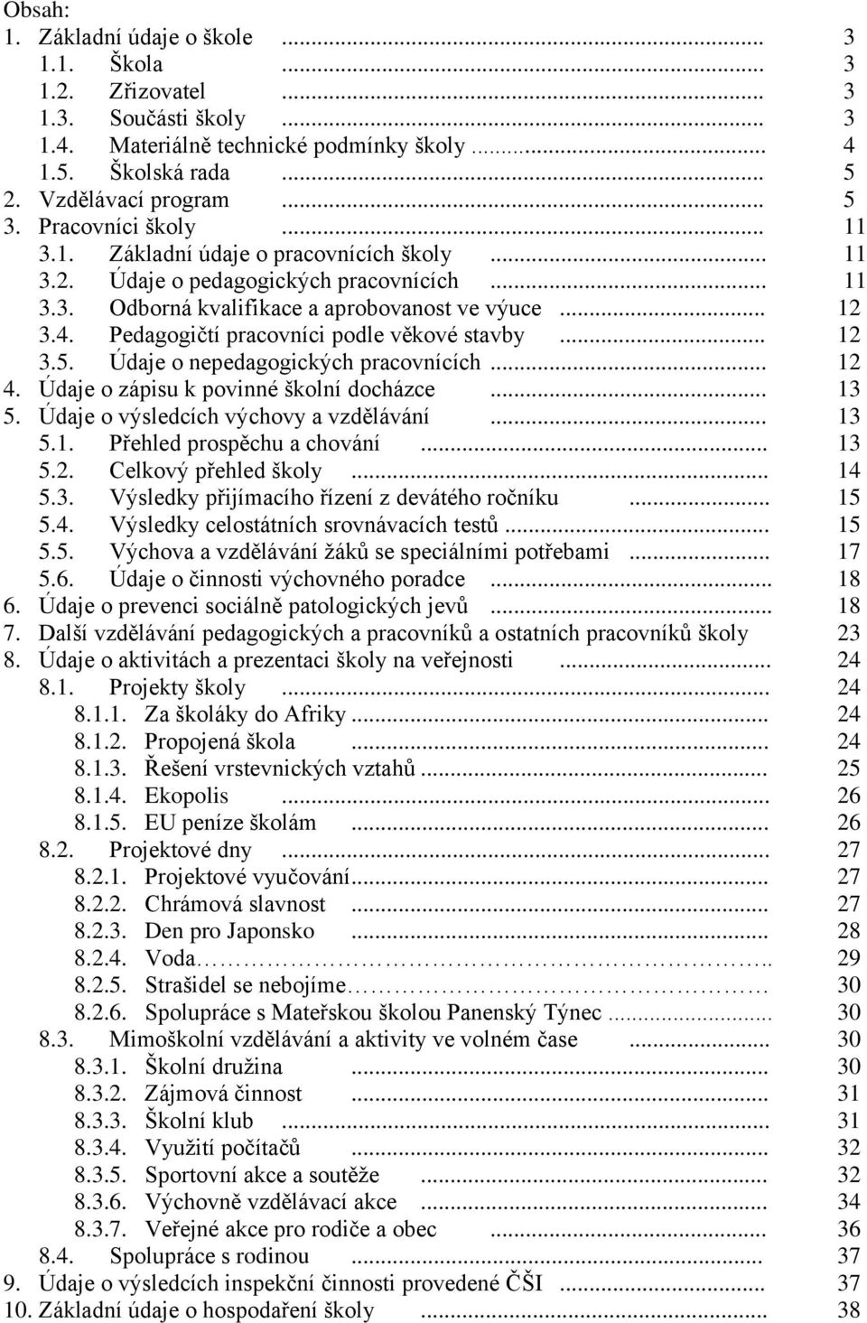 Pedagogičtí pracovníci podle věkové stavby... 12 3.5. Údaje o nepedagogických pracovnících... 12 4. Údaje o zápisu k povinné školní docházce... 13 5. Údaje o výsledcích výchovy a vzdělávání... 13 5.1. Přehled prospěchu a chování.