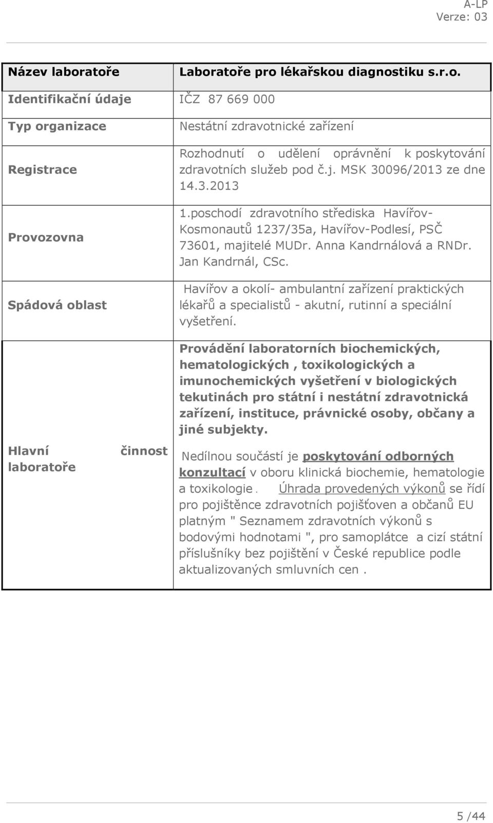 Havířov a okolí- ambulantní zařízení praktických lékařů a specialistů - akutní, rutinní a speciální vyšetření.