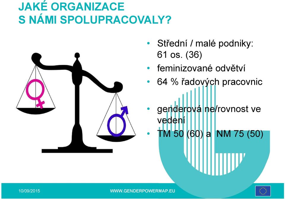 (36) feminizované odvětví 64 % řadových