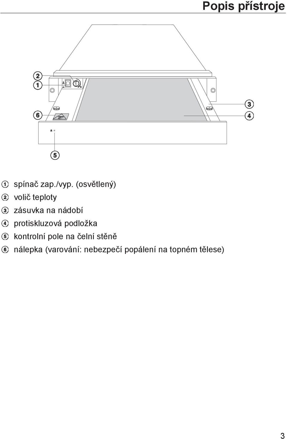 protiskluzová podložka kontrolní pole na čelní