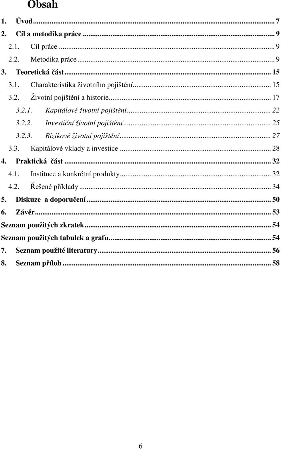 .. 27 3.3. Kapitálové vklady a investice... 28 4. Praktická část... 32 4.1. Instituce a konkrétní produkty... 32 4.2. Řešené příklady... 34 5.