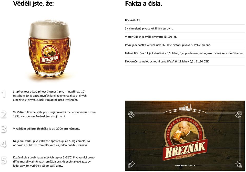 Doporučená maloobchodní cena Březňák 11 lahev 0,5l: 11,90 CZK 1 Stupňovitost udává plnost (hutnost) piva - například 10 obsahuje 10-% extraktivních látek (zejména zkvasitelných a nezkvasitelných