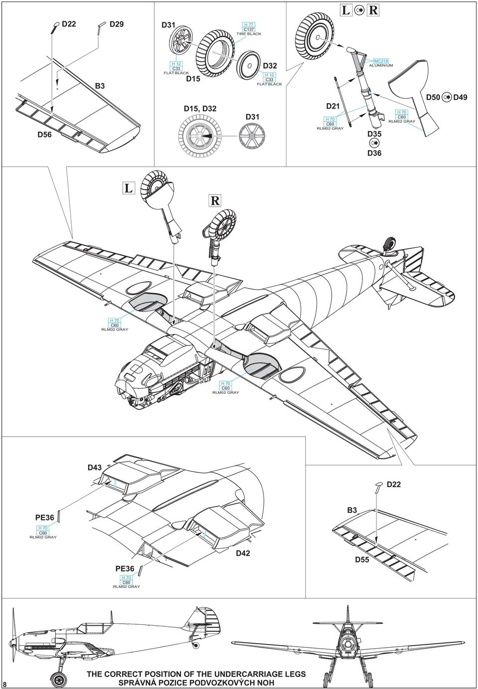 PE6 B PE6 D2 D55 THE CORRECT POSITION OF THE