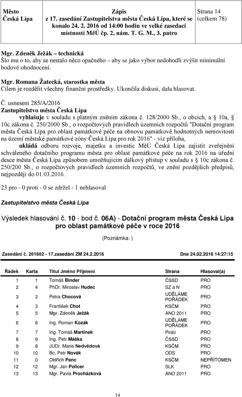 , o obcích, a 10a, 10c zákona č. 250/2000 Sb.