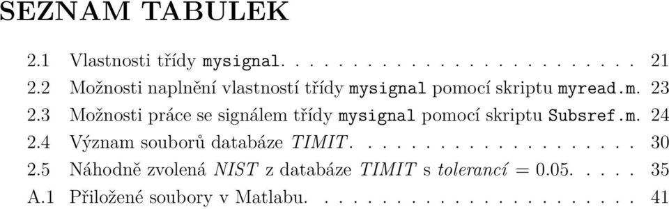 3 Možnosti práce se signálem třídy mysignal pomocí skriptu Subsref.m. 24 2.