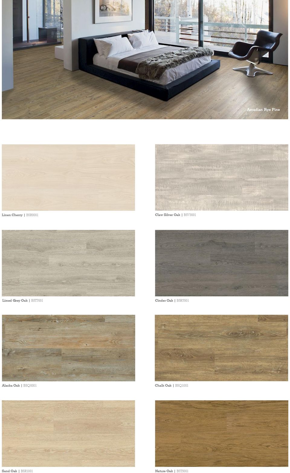 Cinder Oak B5R7001 Alaska Oak B5Q0001 Chalk