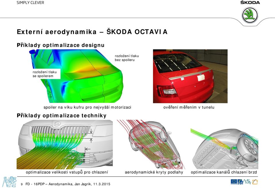 motorizaci Příklady optimalizace techniky ověření měřením v tunelu optimalizace