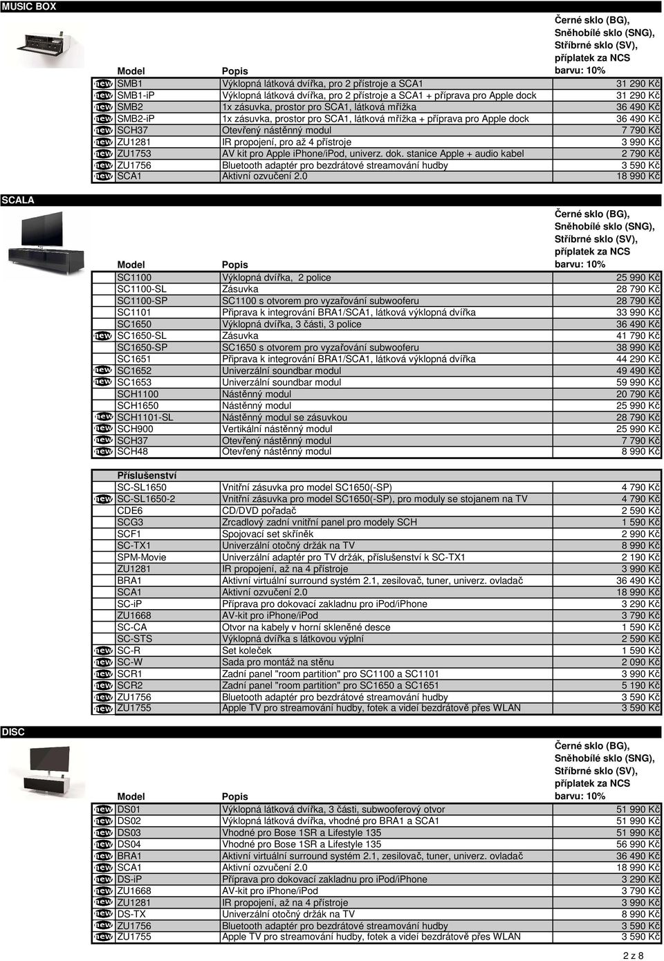 3 990 Kč ZU1753 AV kit pro Apple iphone/ipod, univerz. dok. stanice Apple + audio kabel 2 790 Kč SCA1 Aktivní ozvučení 2.