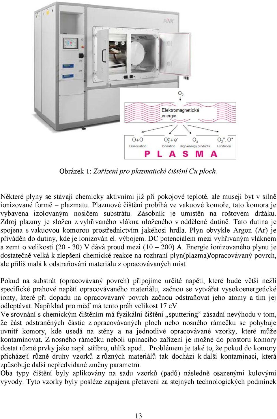 Zdroj plazmy je složen z vyhřívaného vlákna uloženého v oddělené dutině. Tato dutina je spojena s vakuovou komorou prostřednictvím jakéhosi hrdla.