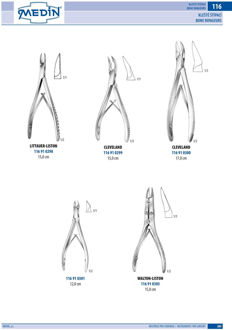 cm 116 91 0301 12,0 cm WALTON-LISTON 116 91 0305