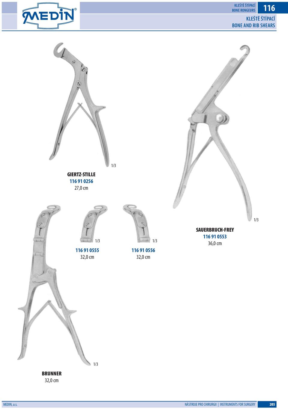 32,0 cm SAUERBRUCH-FREY 116 91 0553 36,0 cm BRUNNER