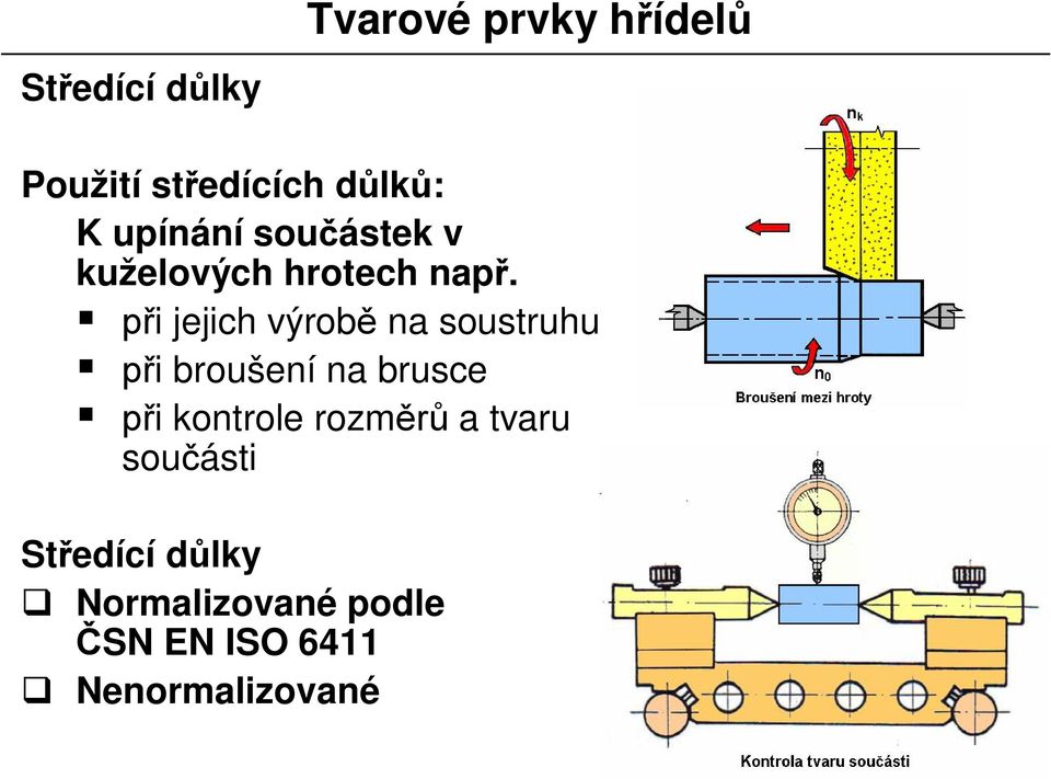 i jejich výrob na soustruhu i broušení na brusce i kontrole rozm