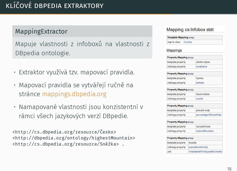 org Namapované vlastnosti jsou konzistentní v rámci všech jazykových verzí DBpedie. <http://cs.dbpedia.