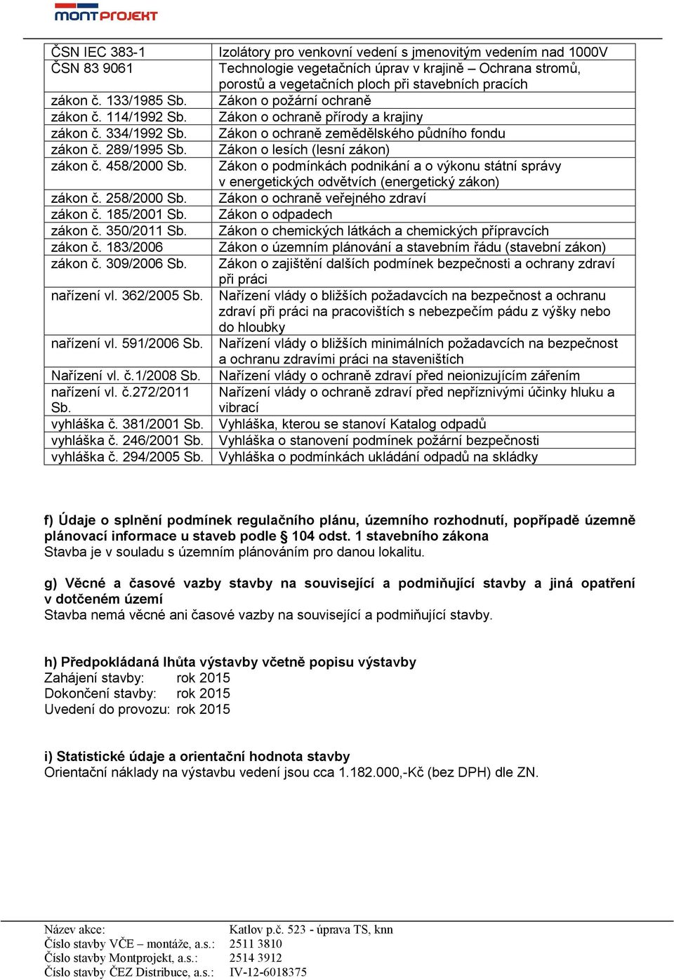 vyhláška č. 294/2005 Sb.