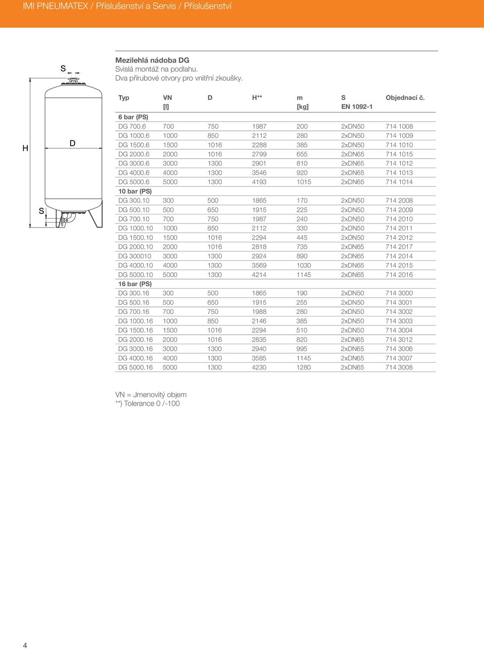 6 3000 1300 2901 810 2xDN65 714 1012 DG 4000.6 4000 1300 3546 920 2xDN65 714 1013 DG 5000.6 5000 1300 4193 1015 2xDN65 714 1014 10 bar (PS) DG 300.10 300 500 1865 170 2xDN50 714 2008 DG 500.