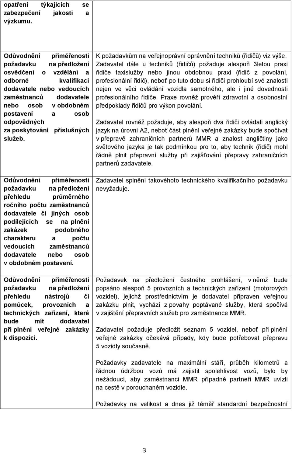 přehledu průměrného ročního počtu zaměstnanců dodavatele či jiných osob podílejících se na plnění zakázek podobného charakteru a počtu vedoucích zaměstnanců dodavatele nebo osob v obdobném postavení.