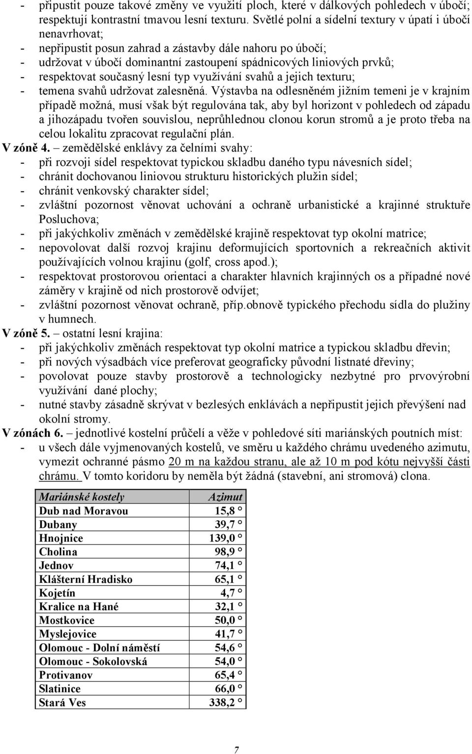 respektovat současný lesní typ využívání svahů a jejich texturu; - temena svahů udržovat zalesněná.