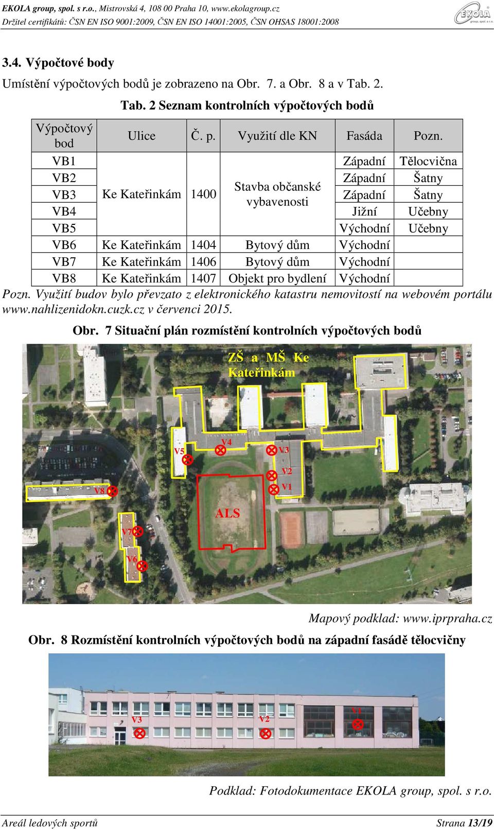 Kateřinkám 1406 Bytový dům Východní VB8 Ke Kateřinkám 1407 Objekt pro bydlení Východní Pozn. Využití budov bylo převzato z elektronického katastru nemovitostí na webovém portálu www.nahlizenidokn.