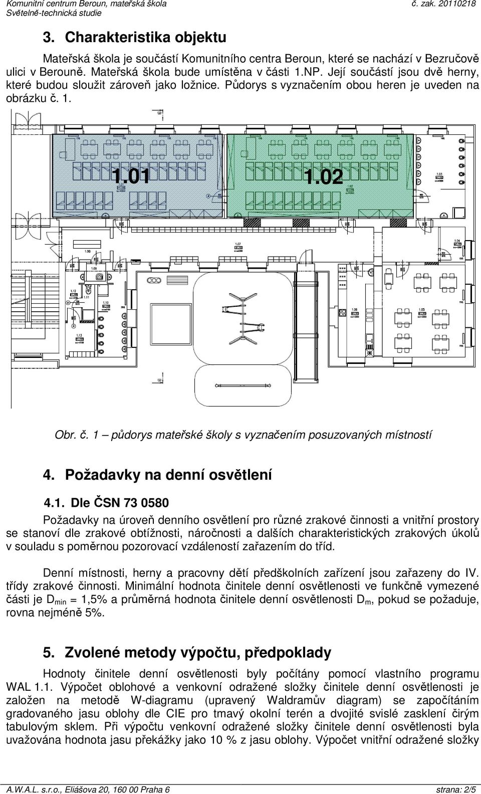 Požadavky na denní osvětlení 4.1.