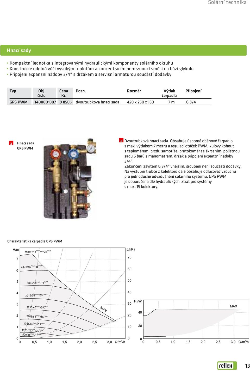 Rozměr Výtlak Připojení číslo Kč čerpadla GPS PWM 1400001307 9 850,- dvoutrubková hnací sada 420 x 250 x 160 7 m G 3/4 a Hnací sada GPS PWM a Dvoutrubková hnací sada.