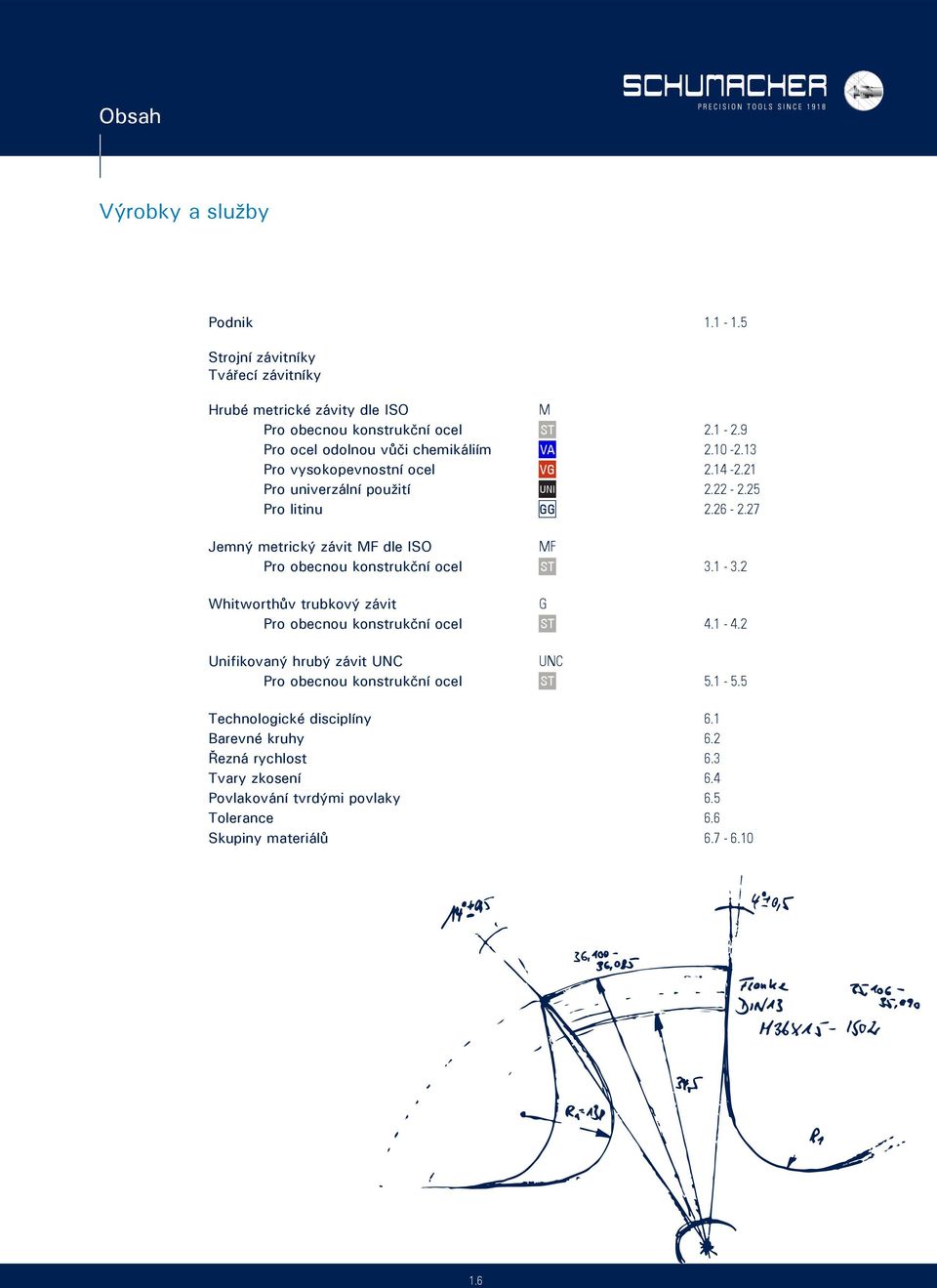 27 Jemný metrický závit MF dle ISO MF Pro obecnou konstrukční ocel ST 3.1-3.2 Whitworthův trubkový závit G Pro obecnou konstrukční ocel ST 4.1-4.