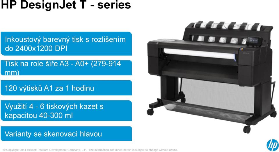 (279-914 mm) 120 výtisků A1 za 1 hodinu Využití 4-6