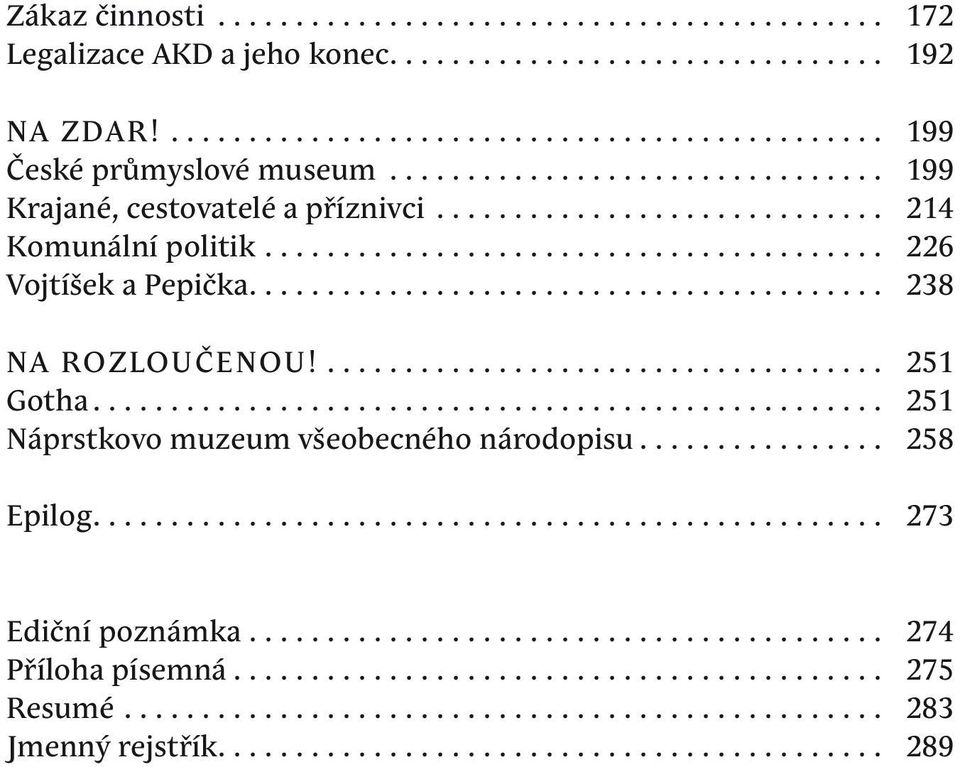 ........................................ 238 na rozloučenou!.................................... 251 Gotha................................................... 251 náprstkovo muzeum všeobecného národopisu.