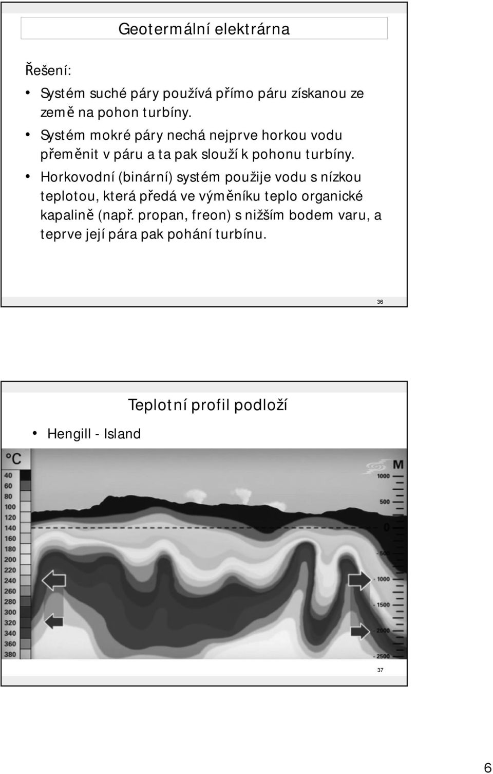 Horkovodní (binární) systém použije vodu s nízkou teplotou, která předá ve výměníku teplo organické kapalině