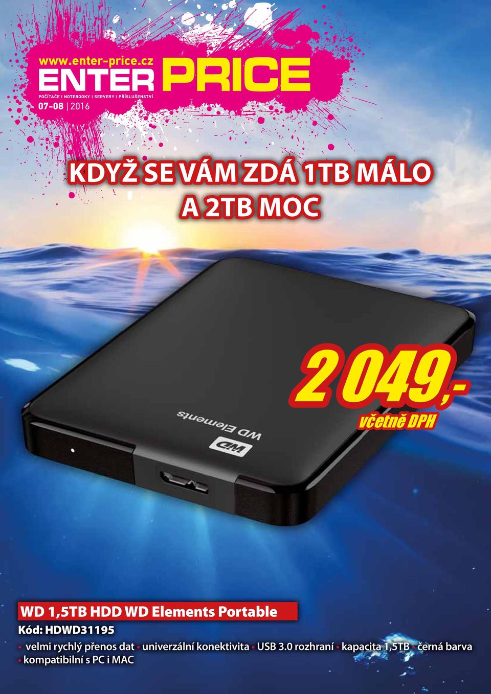 HDWD31195 velmi rychlý přenos dat univerzální