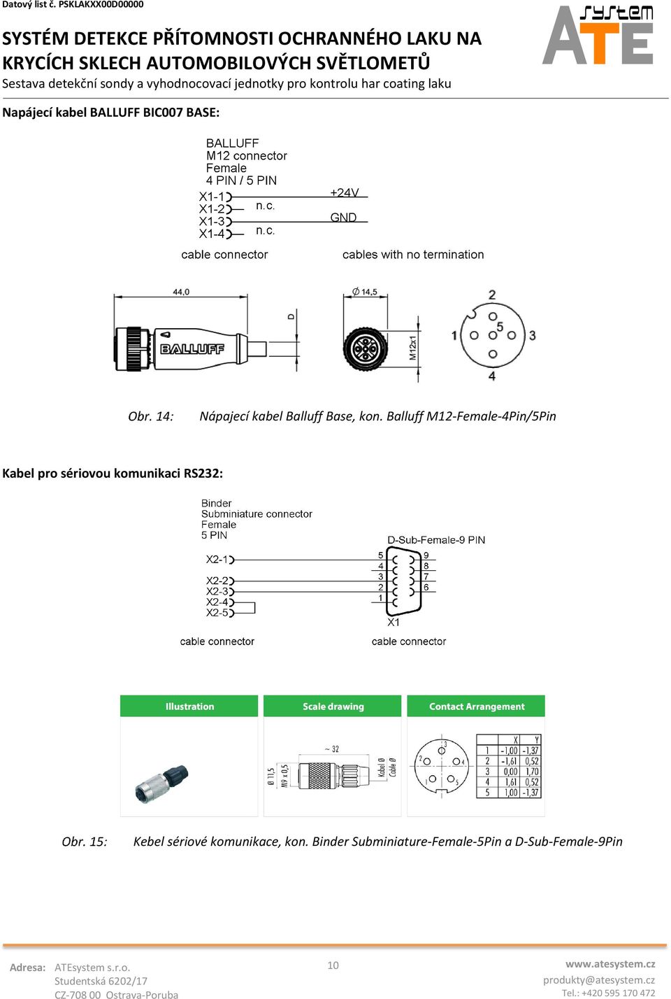 Balluff M12-Female-4Pin/5Pin Kabel pro sériovou