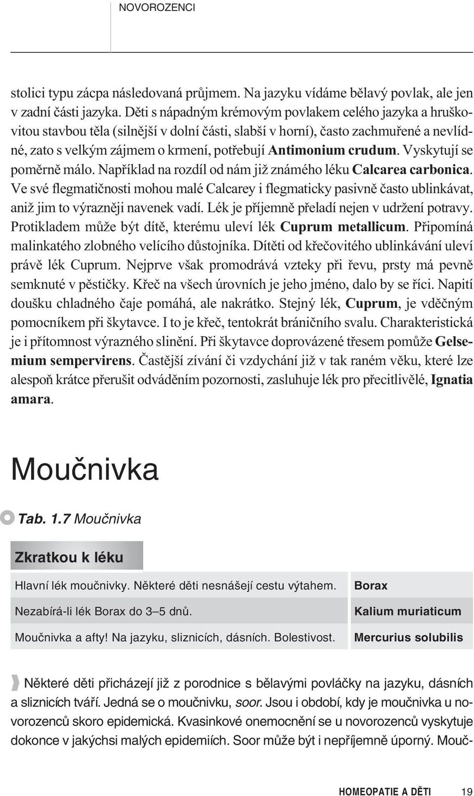 crudum. Vyskytují se pomìrnì málo. Napøíklad na rozdíl od nám již známého léku Calcarea carbonica.